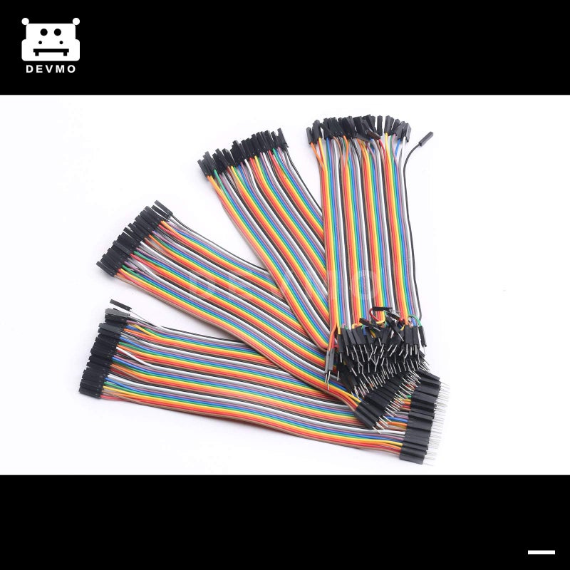 DEVMO 120pcs Dupont Wire Jumper Cable Ribbon 20cm Male to Female Compatible with Ar-duino Breadboard SMT32 Ar-duino Raspberry Pi - Image 2